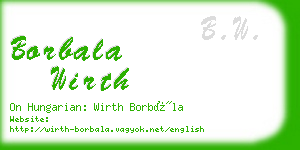 borbala wirth business card